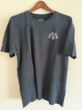 Men's Overload Black Logo Crew Neck T-Shirt
